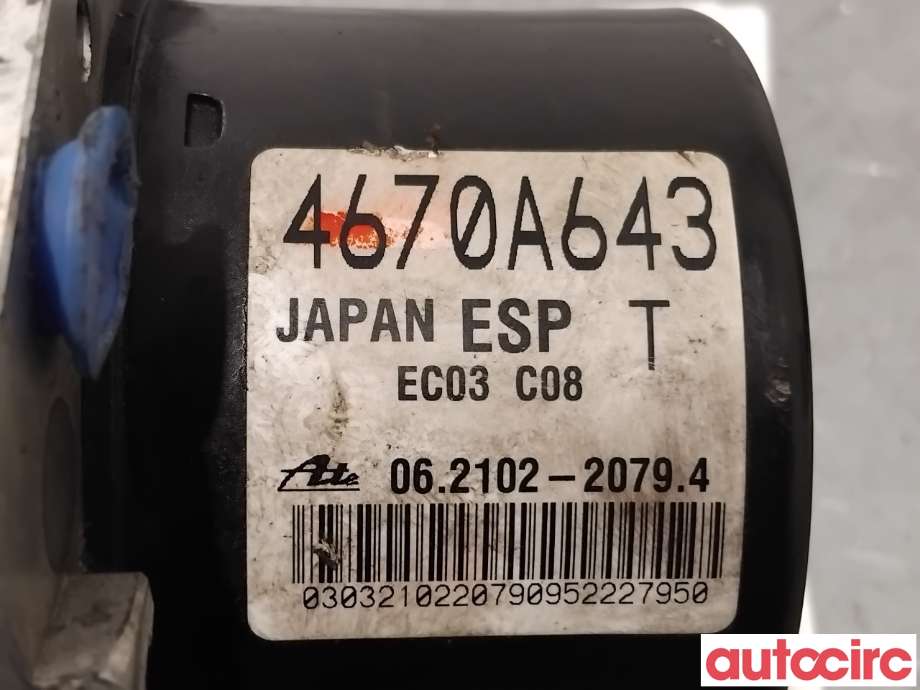 ABS sentral til Citroën C4, Aircross 2012-2017  (CITROEN|1607696580|062109-62983|1612238480)