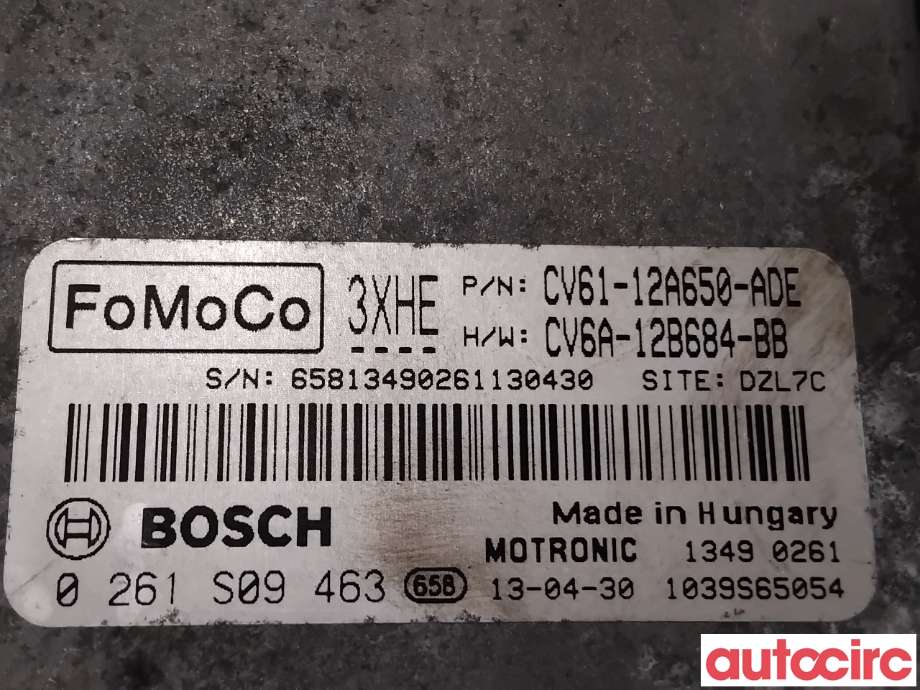 Styreenhet motor til Ford C-Max 2010-2015 (Type II, Fase 1)  (FORD|2013029|0261S09463|CV6A-12B684-BB)