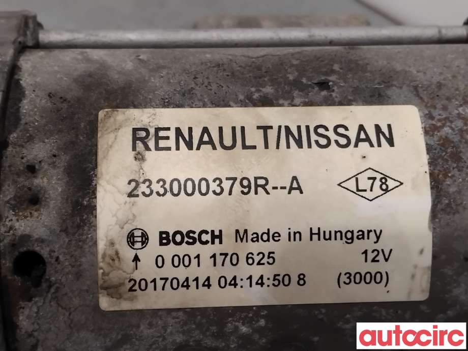 Starter diesel til Nissan Qashqai 2014-2021 (Type II) (NISSAN|2330000Q3B|0001170625|233000379R)