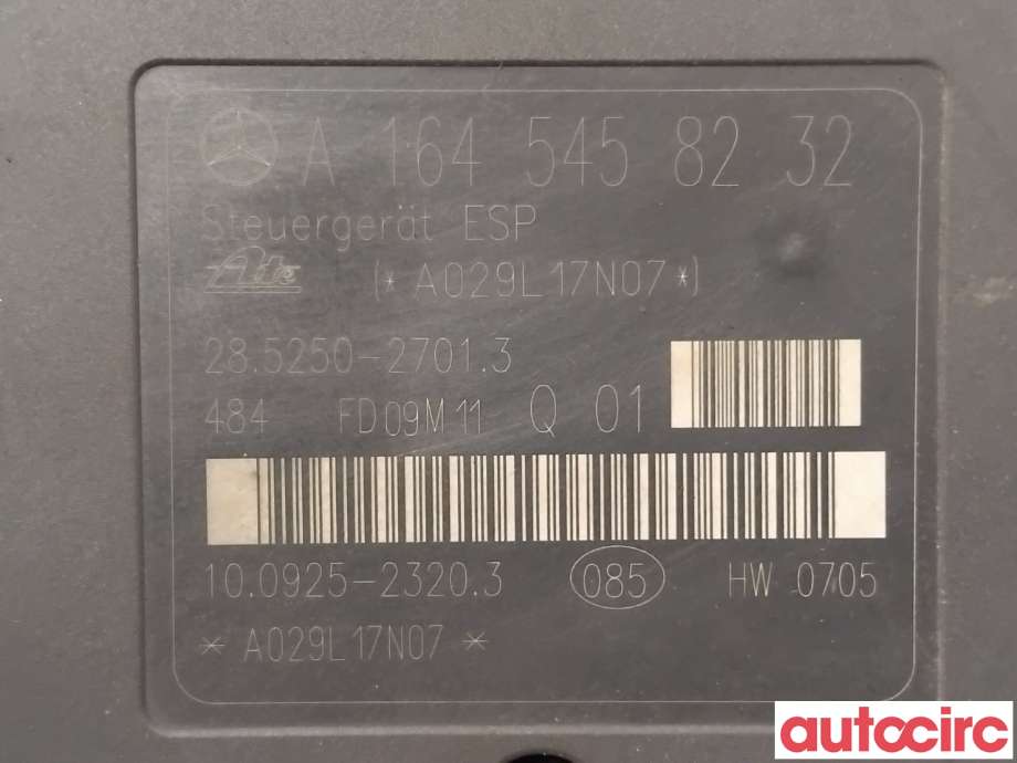 ABS sentral til Mercedes GLK 2008-2015 (X204) (X204) (MERCEDES|A1634300007|100204-05554|A1645458232)