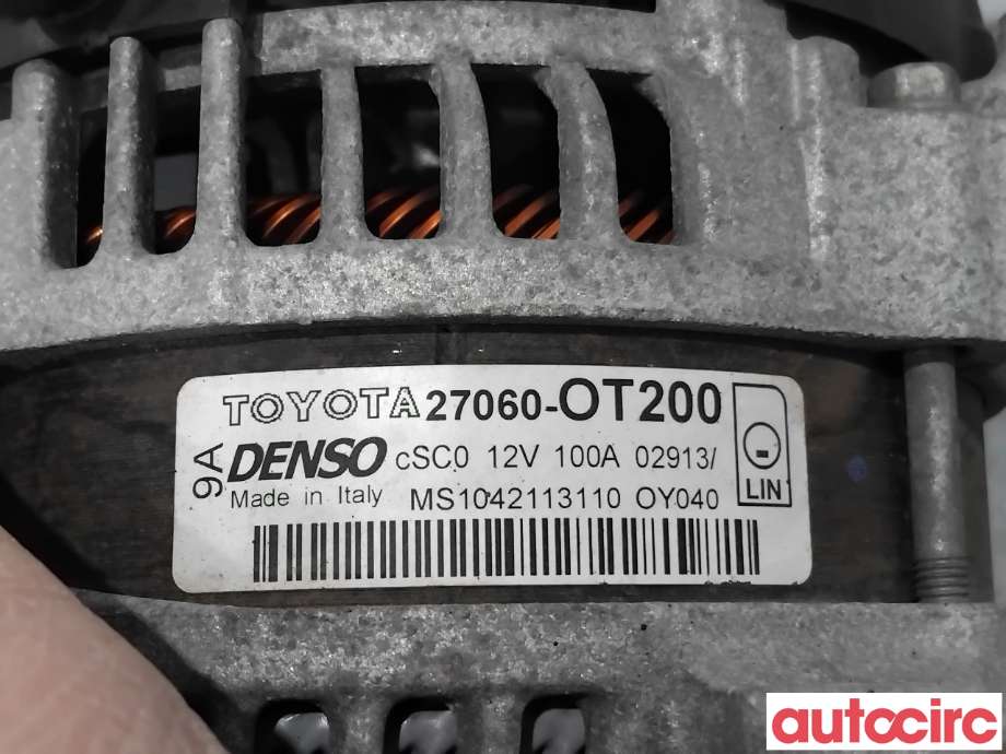 Dynamo til Toyota Auris 2013-2015 (Type II, Fase 1)  (TOYOTA|270600T200|MS1042113110|27060-0T200)