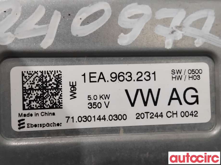 Motorvarmer elektrisk til VW ID.4 2020-->>  (VOLKSWAGEN ID4|1EA963221B|710301440300|1EE963221B)