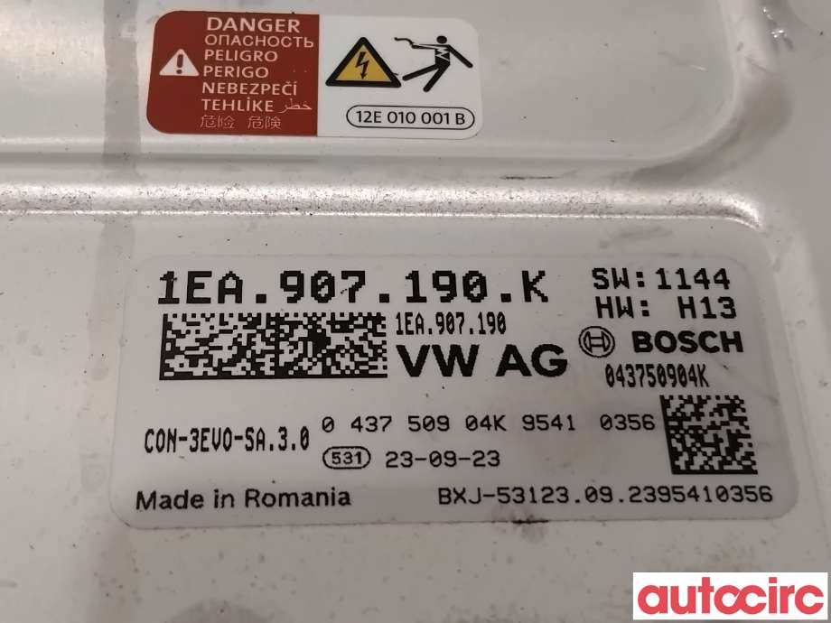 Inverter elbil til VW ID.4 2020-->>  (VOLKSWAGEN|1EA907190K|043750904K)