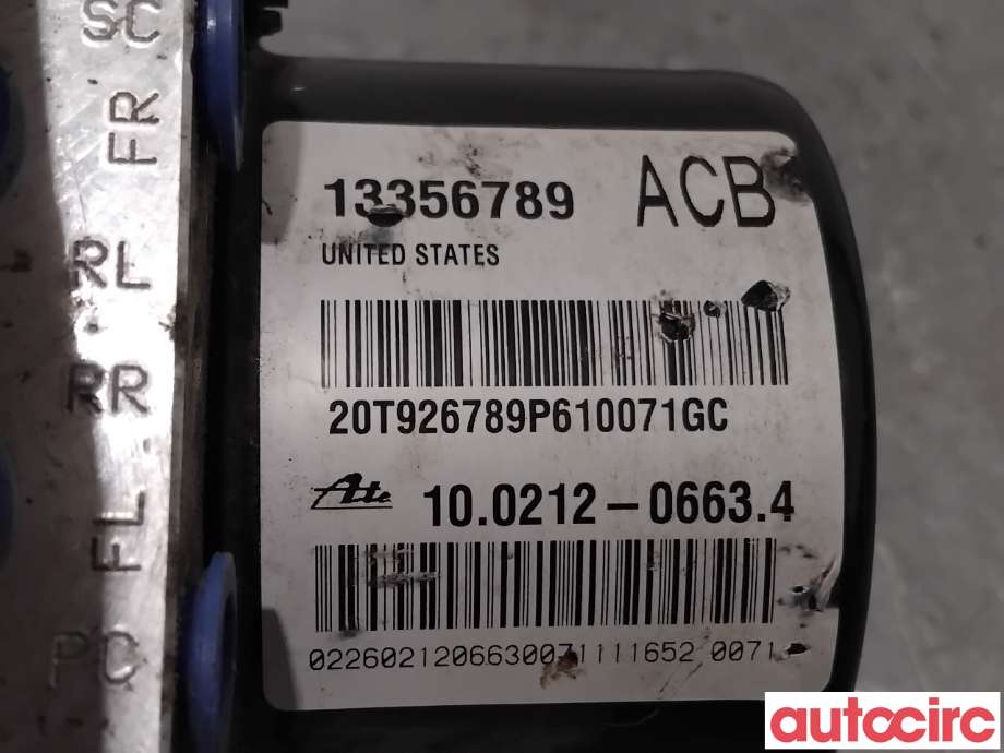ABS sentral til Opel Astra J 2010-2015  (OPEL|13344015|100964-45223|13356789)