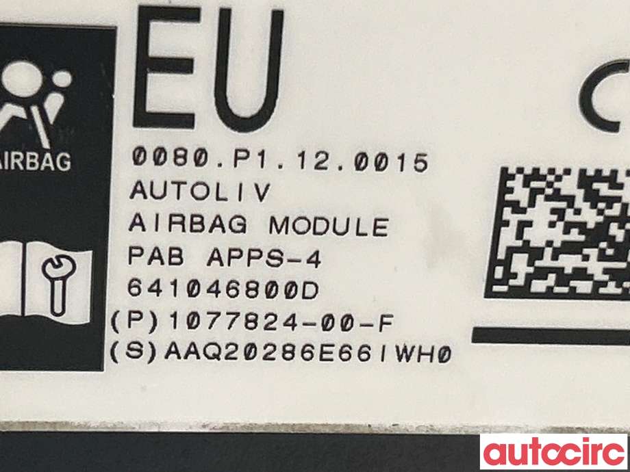 Airbag passasjer til Tesla Model 3 2018-2023 (Fase 1)  (TESLA|1077824-00-F)
