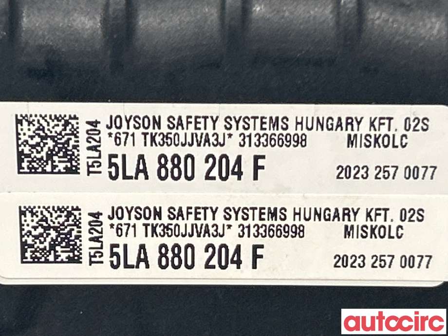 Airbag passasjer til VW ID.4 2020-->>  (VOLKSWAGEN|5LA880204F)