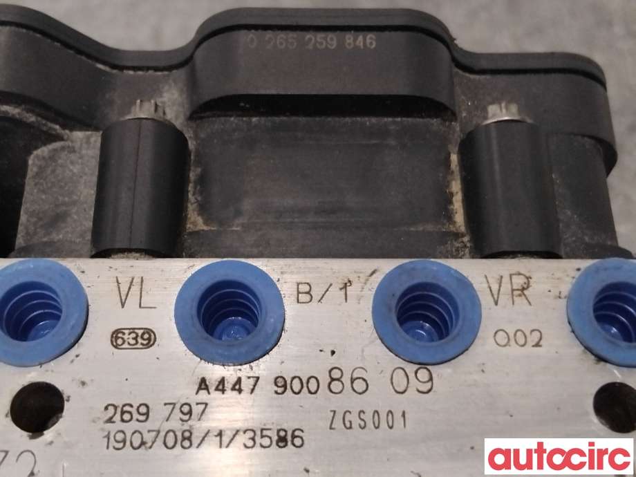 ABS sentral til Mercedes Vito 2014-->> (W447) (W447) (MERCEDES|A4479006316|0265259846|A4479008609)