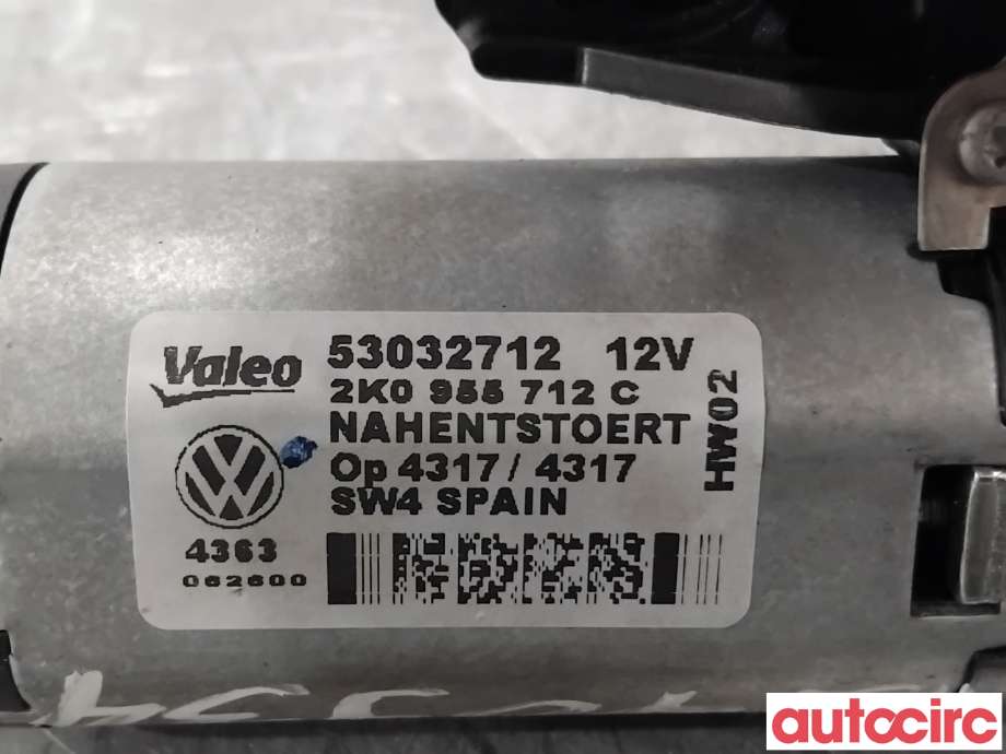 Viskermotor bakrute til VW Caddy 2010-2015 (Type III, Fase 2)  (VOLKSWAGEN|2K0955712C|53032712|2K0955712F)