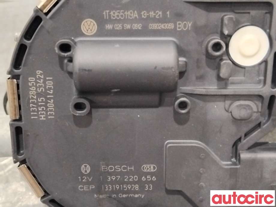 Viskermotor frontrute til VW Caddy 2010-2015 (Type III, Fase 2)  (VOLKSWAGEN|1T1955023A|1397220656|2K1955023J)