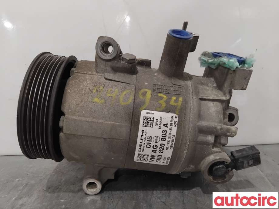 Aircondition kompressor til VW Caddy 2010-2015 (Type III, Fase 2)  (VOLKSWAGEN|5K0820803X|6CVC140|1K0820808F)