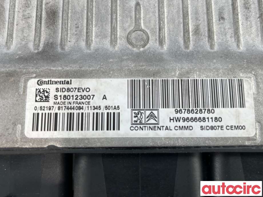 Styreenhet motor til Peugeot 508 2011-2014 (Type I, Fase 1) (PEUGEOT|1677648680|S180123007|9666681180)
