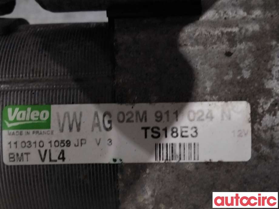 Starter diesel til VW Caddy 2004-2010 (Type III, Fase 1)  (VOLKSWAGEN|02M911024NX|TS18E3|02M911024N)