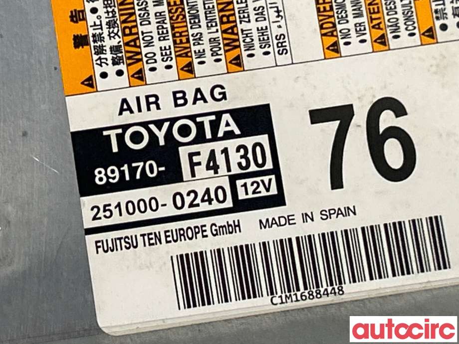 Airbag elektronikk til Toyota C-HR 2016-->>  (TOYOTA|89170F4130)