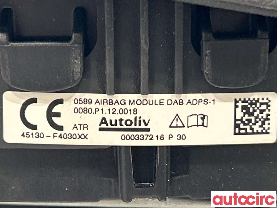 Airbag rattpute til Toyota C-HR 2016-->>  (TOYOTA|45130F4030C0)