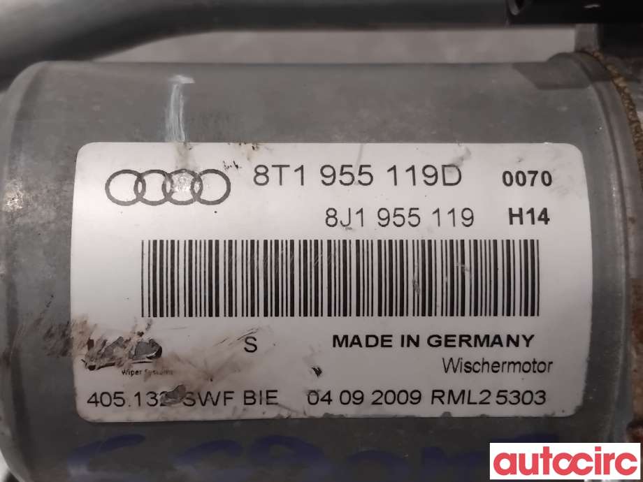 Viskermotor frontrute til Audi A5 2007-2016 (Type I)  (AUDI|8T1955023E|405132|8T1955119D)