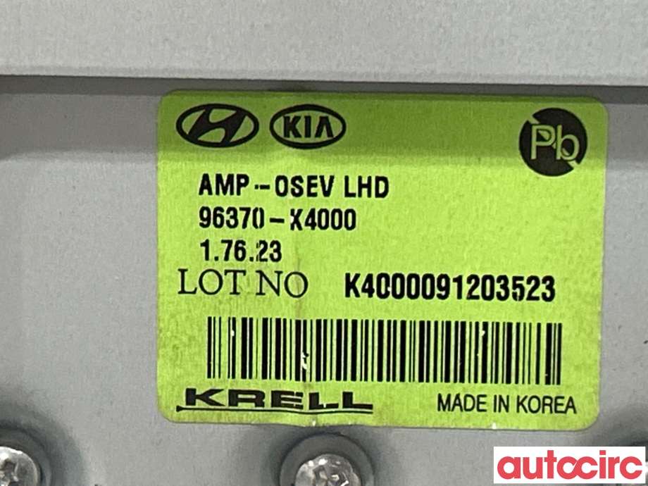 Bilstereo forsterker til Hyundai Kona 2017-2021 (Type I, Fase 1)  (HYUNDAI|96370K4000)