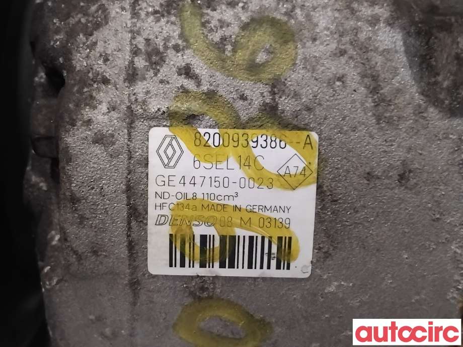 Aircondition kompressor til Renault Megane 2009-2016 Type III  (RENAULT|7711497392|447150-0023|8200939386)