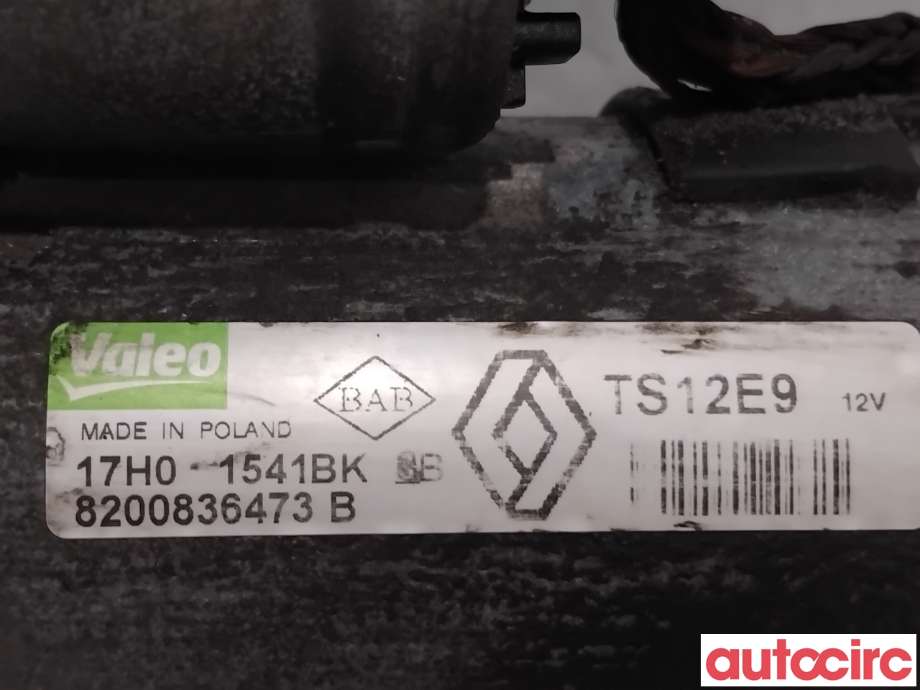 Starter diesel til Renault Megane 2009-2016 Type III  (RENAULT|233000603R|TS12E9|8200836473)
