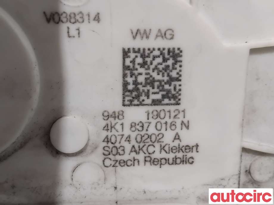 Låsekasse høyre foran til VW ID.4 2020-->>  (VOLKSWAGEN ID4|4K1837016N|40740202)