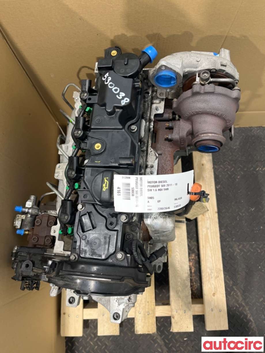 Motor diesel til Peugeot 508 2011-2014 (Type I, Fase 1)  (PEUGEOT|0139XK|DV6C-9H05|)
