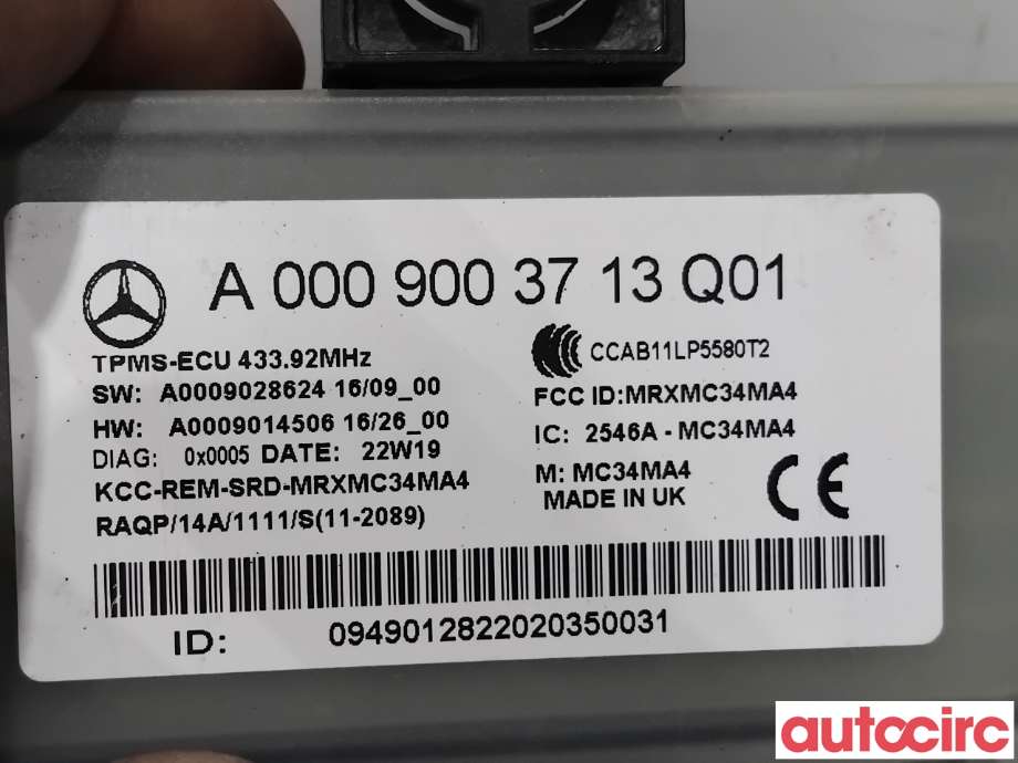 Styreenhet diverse til Mercedes EQC 2019-->>  (MERCEDES|A0009003713|)