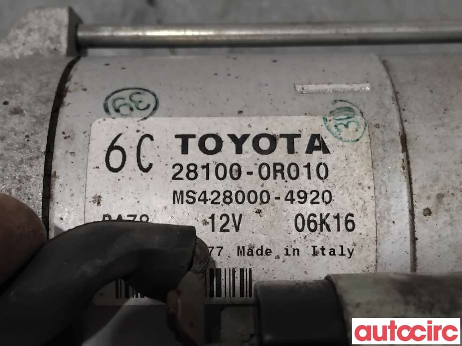 Starter diesel til Toyota Avensis 2009-2015 (Type III, Fase 1)  (TOYOTA|281000R010|MS428000-4920|28100-0R010)