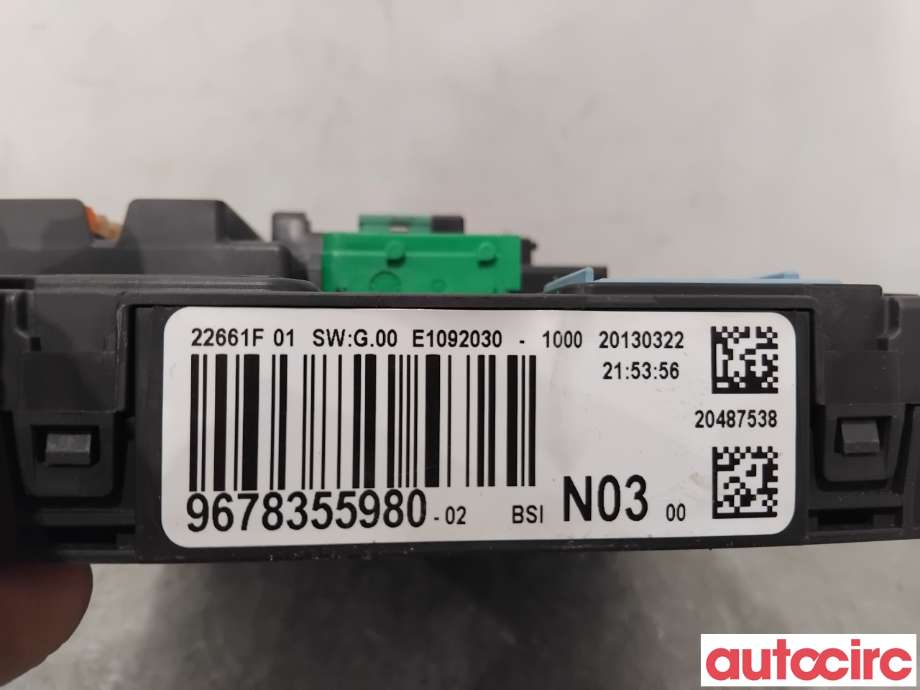 Sikringsboks til Peugeot 208 2012-2019 (Type I)  (PEUGEOT|1608326180|9678355980|1611426880)