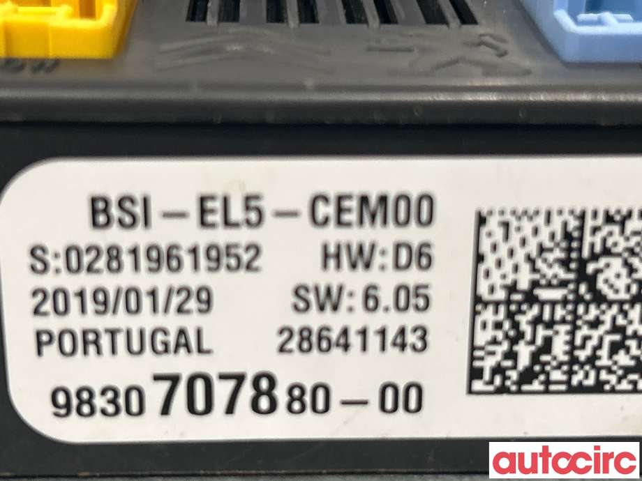 Styreenhet diverse til Opel Combo E 2019-->> (OPEL|9830707880)
