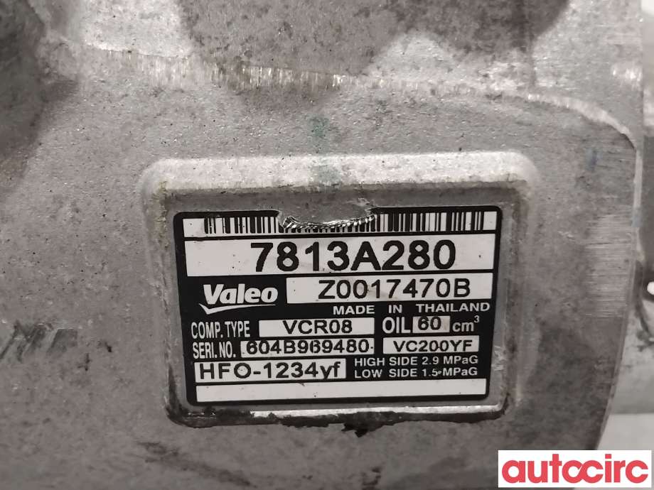 Aircondition kompressor til Mitsubishi Space Star 2013-->> (Type II)  (MITSUBISHI|7813A280|VCR08)