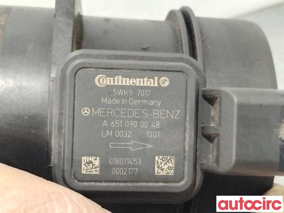 Luftmengde/luftmassemåler til Mercedes C-Klasse 2011-2014 (Fase 2) (W204) (W204) (MERCEDES|A6510900048|5WK97017)