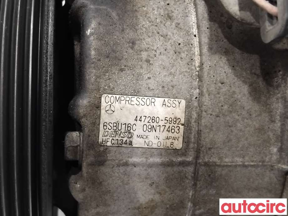 Aircondition kompressor til Mercedes C-Klasse 2011-2014 (Fase 2) (W204) (W204) (MERCEDES|A0008302700|447260-5992|A0032308711)