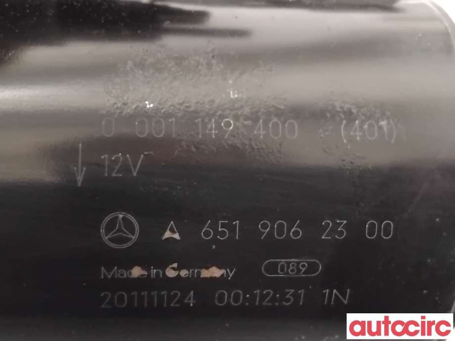 Starter diesel til Mercedes C-Klasse 2011-2014 (Fase 2) (W204) (W204) (MERCEDES|A6519062800|0001149400|A6519062300)