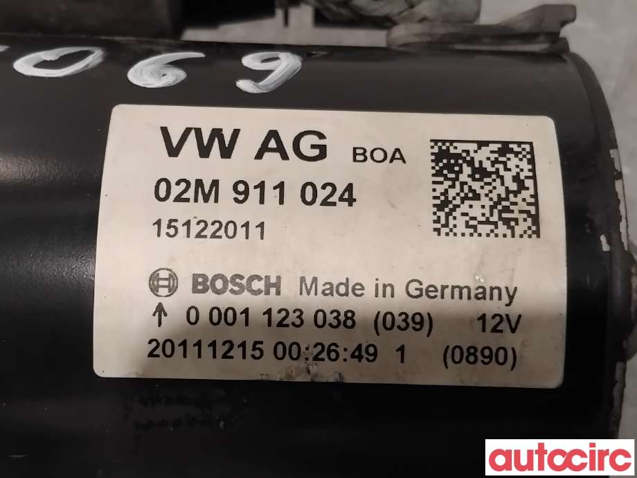 Starter diesel til Škoda Octavia 2009-2013 (Type II, Fase 2) (SKODA|02M911024X|0001123038|02M911024)