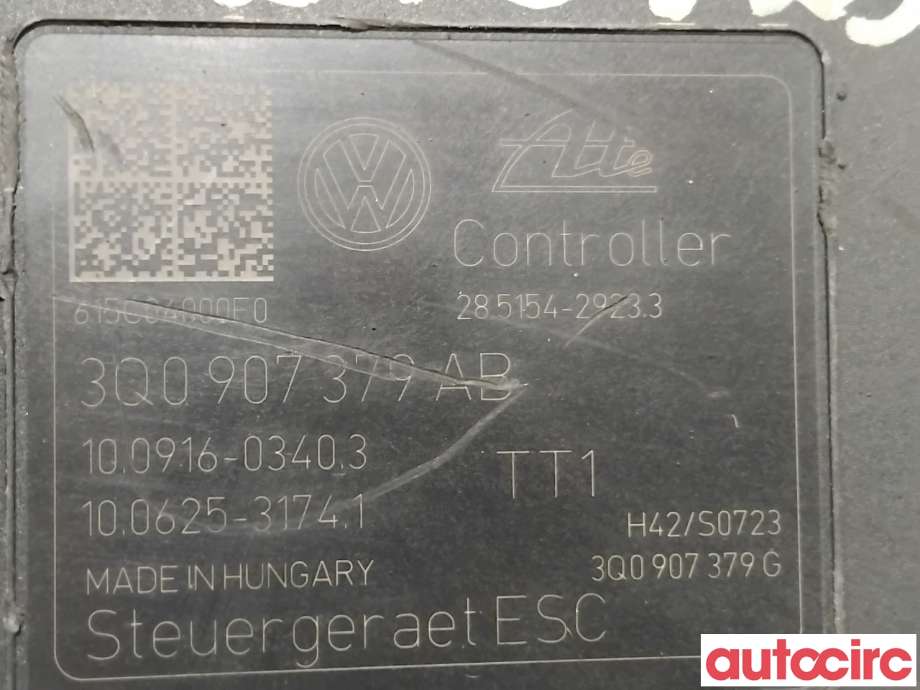 ABS sentral til VW Golf VII 2012-2017 (Fase 1)  (VOLKSWAGEN|3Q0614517AB|100916-03403)