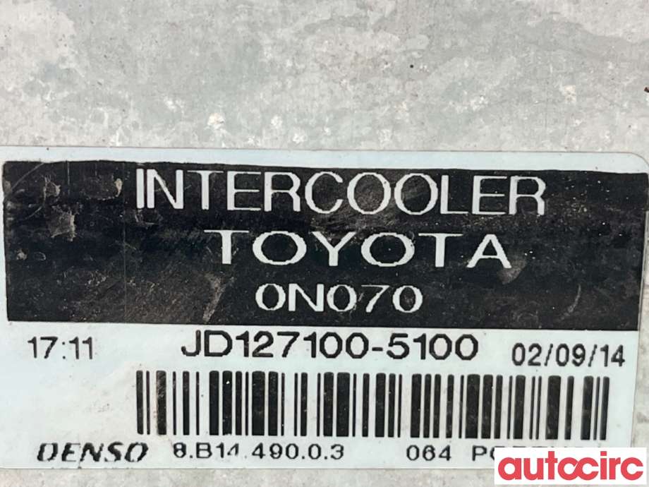Intercooler til Toyota Urban Cruiser 2009-2014  (TOYOTA|179000N030||JD127100-5100)