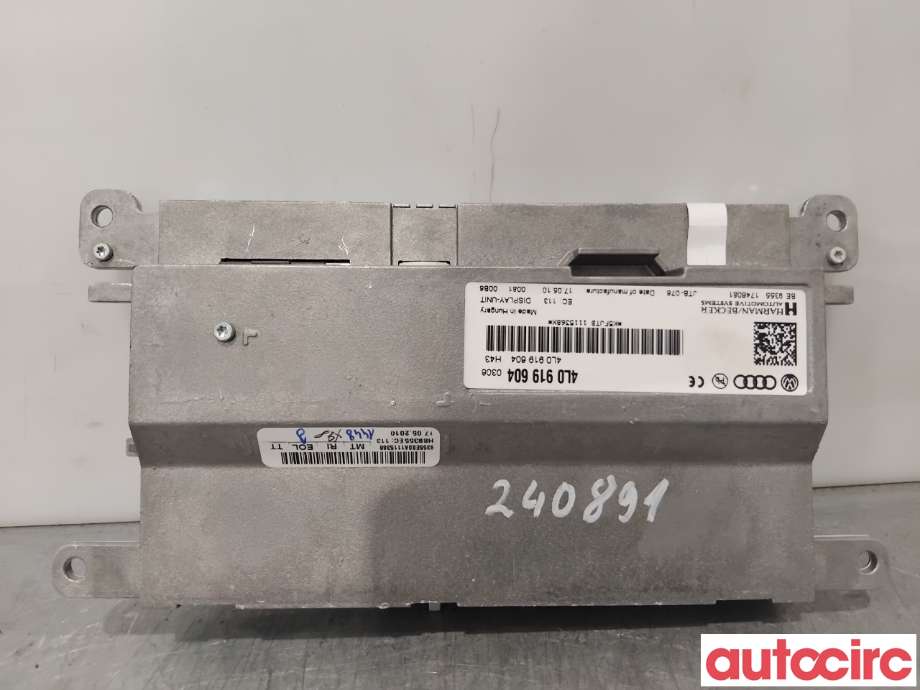 Instrument kjørecomputer til Audi A4 2007-2014 (Type IV) (B8) (B8) (AUDI|8T0919604|BE9355|8T0919604B)