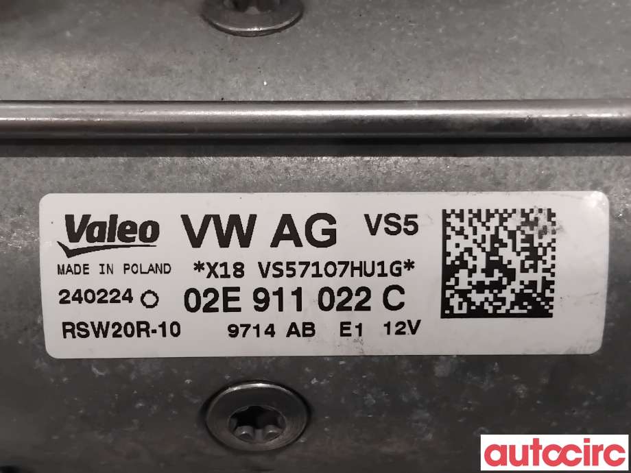 Starter diesel til Škoda Octavia 2020-->> (Type IV)  (SKODA|02E911022CX|RSW20R-10|02E911022C)