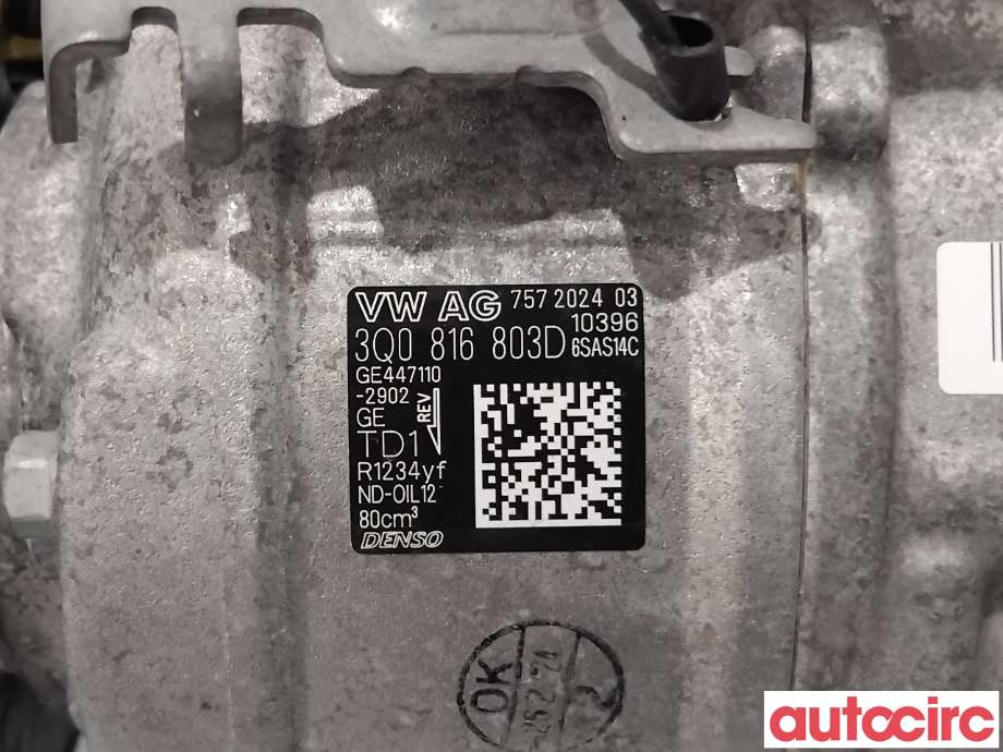 Aircondition kompressor til Škoda Octavia 2020-->> (Type IV) (SKODA|3Q0816803D|447110-2902)