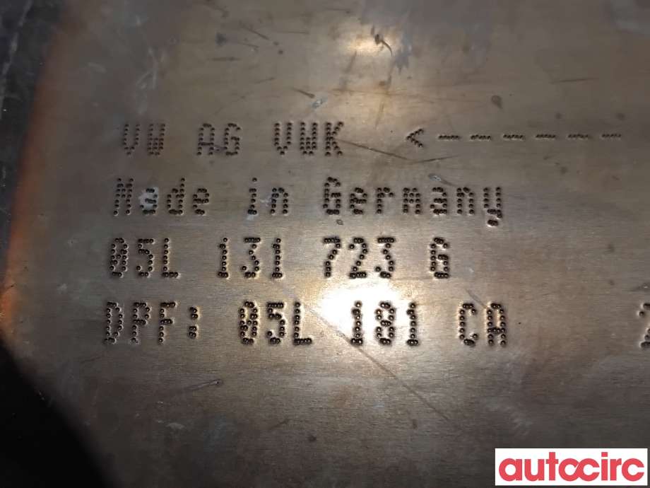 Partikkelfilter til Škoda Octavia 2020-->> (Type IV) (SKODA|05L131602EX|05L181CA|05L131723G)