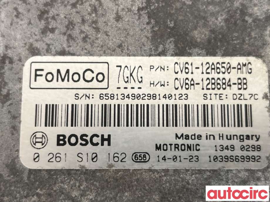 Styreenhet motor til Ford Focus 2011-2014 (Type III, Fase 1)  (FORD|2013029|0261S10162|CV6A-12B684-BB)