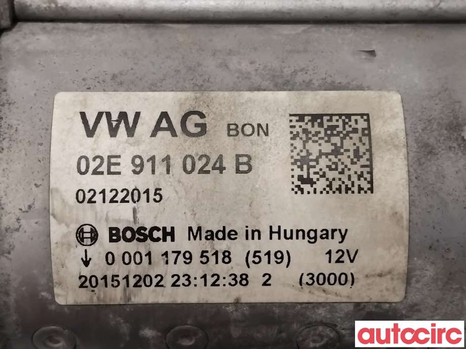 Starter til VW Golf VII 2012-2017 (Fase 1) (VOLKSWAGEN|02E911024BX|0001179518|02E911022HX)