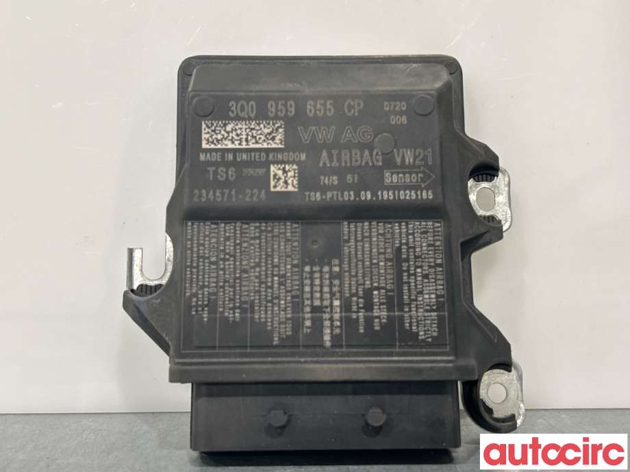 Airbag elektronikk til Škoda Octavia, 2017-2020 (Type III, Fase 2)  (SKODA|3Q0959655CP)