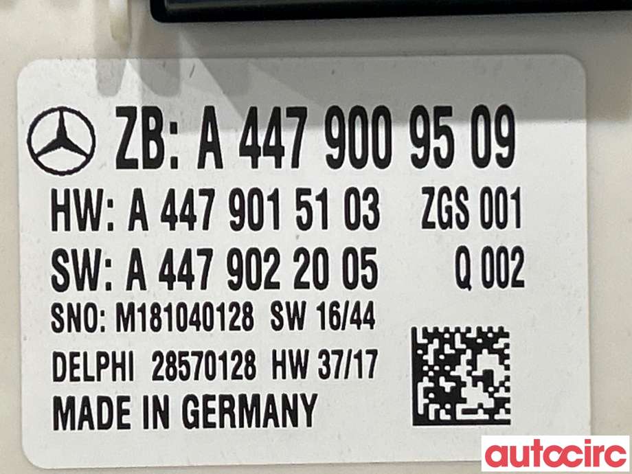 Styreenhet comfort (BCM) til Mercedes Vito 2014-->> (W447) (W447) (MERCEDES|A4479009509)