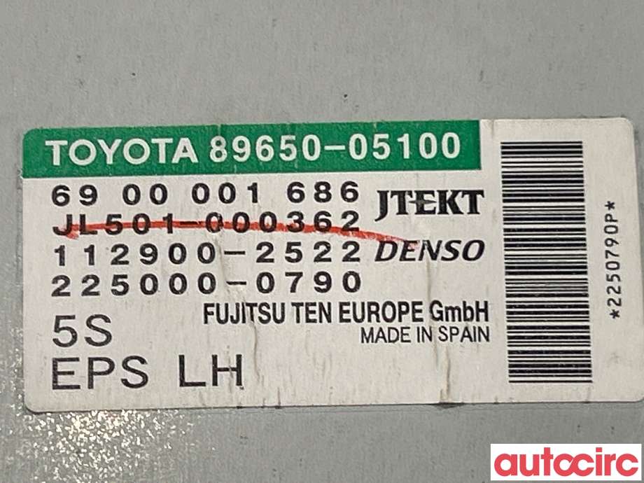 Styreenhet servo til Toyota Avensis 2009-2015 (Type III, Fase 1)  (TOYOTA|8965005100|6900001686|89650-05100)