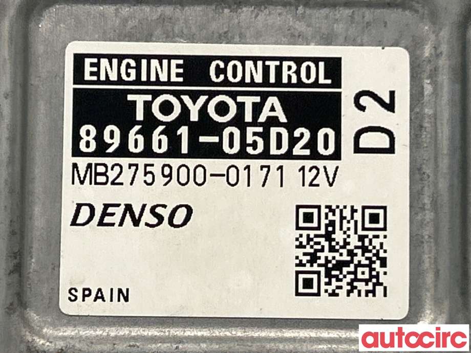 Styreenhet motor til Toyota Avensis 2009-2015 (Type III, Fase 1)  (TOYOTA|8966105D20|MB275900-0171|89661-05D20)