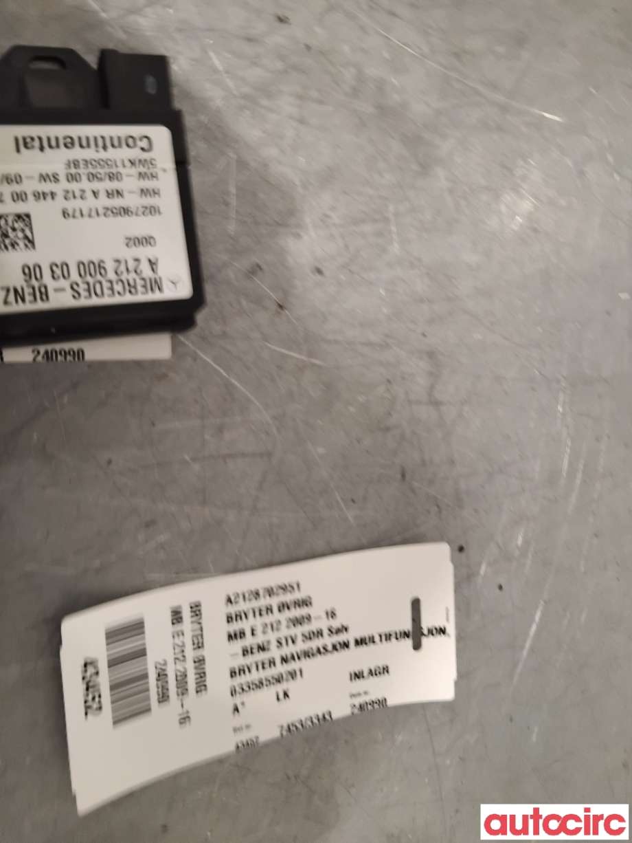 Sensor regnsensor til Mercedes E-Klasse 2009-2013 (Fase 1) (W212) (W212) (A2079010600|10021603-02|)