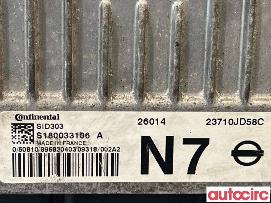 Styreenhet motor til Nissan Qashqai 2007-2010 (Type I, Fase 1)  (NISSAN|23710JD58C||S180033106)
