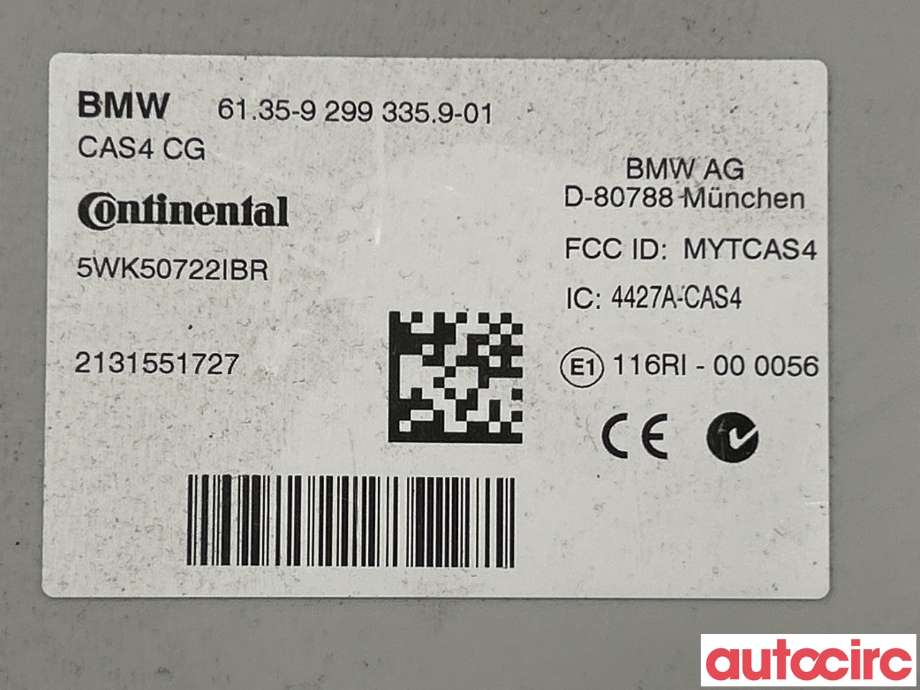 Styreenhet diverse til BMW 5-Serie 2010-2017 (F10/F11) (F10/F11) (BMW|61356809374)