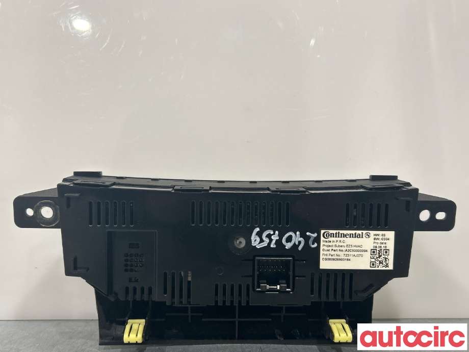 Varmeapparat betjening til Subaru Outback 2009-2014 (Type IV)  (SUBARU|72311AJ070)