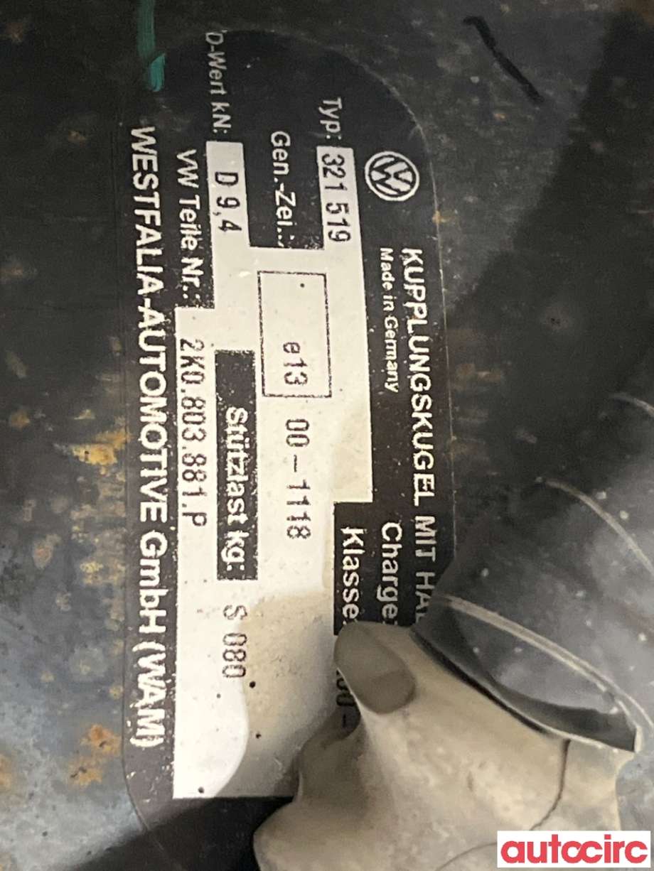 Hengerfeste til VW Caddy 2010-2015 (Type III, Fase 2)  (VOLKSWAGEN|2K0803880C|2K0803880H)